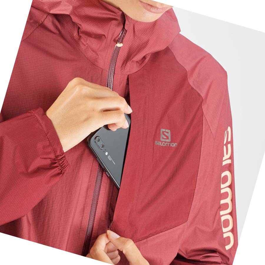 Chaquetas Salomon BONATTI WATERPROOF Mujer Rojos | MX 2472MQZ